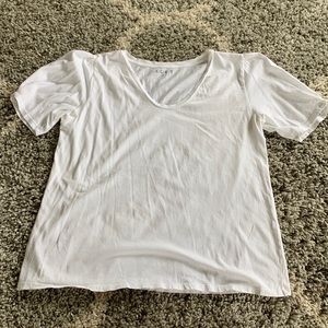 LOFT white balloon sleeve T-shirt size L
